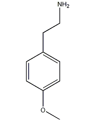structural formula of p-methoxyphenylethylamine