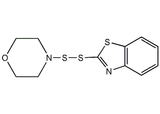 2-(4-morpholinodithio)benzothiazole structural formula