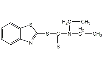 diethyldithiocarbamic acid-2-benzothiazole ester